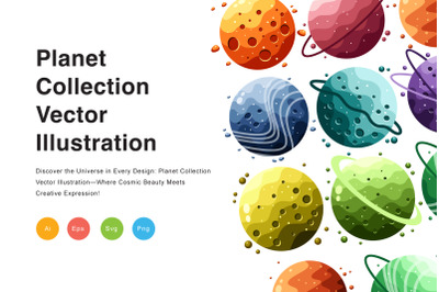 Planet Collection Vector Illustration