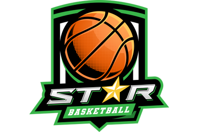 Star basketball esport mascot logo design