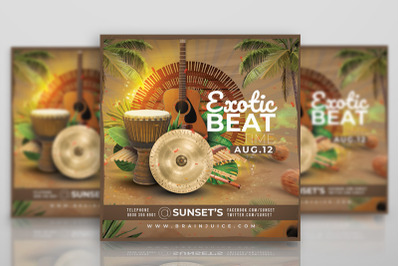 Exotic Beat Time Flyer Template