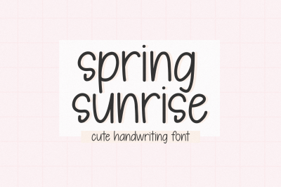 Spring Sunset - Cute Font