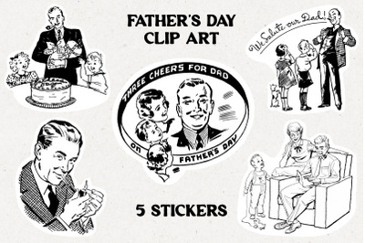 Father&amp;&23;039;s Day Clip Art Stickers II