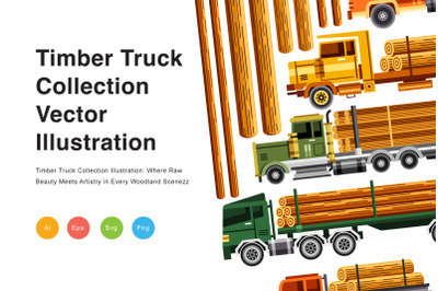 Timber Truck Collection Illustration