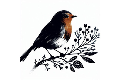 Robin  Bird  Hand Painted