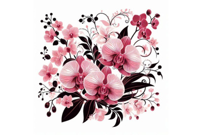 A very stylish floral background  with pink