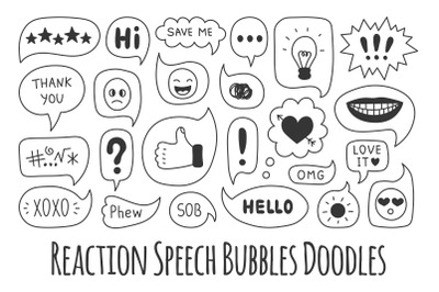 Reaction Speech Bubble Doodle PNG Clipart