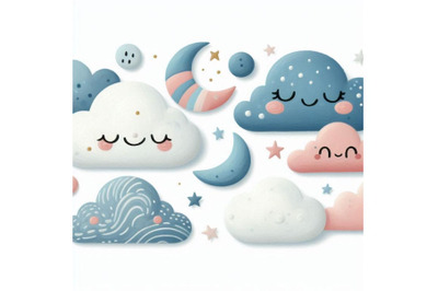 01 cute clouds in scandinavian style