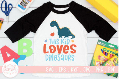 Dinosaur Kid T-Shirt Design | Dino SVG