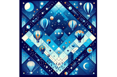 Night stars holiday blue pop art backgroun