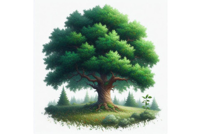 01 small green oak tree