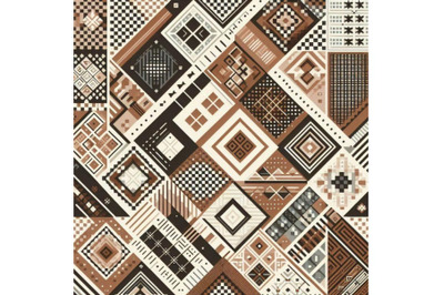 Seamless brown checkered pattern