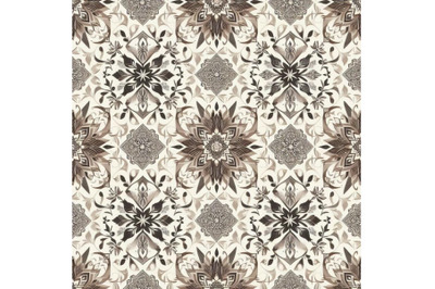 Seamless white floral pattern with vintage