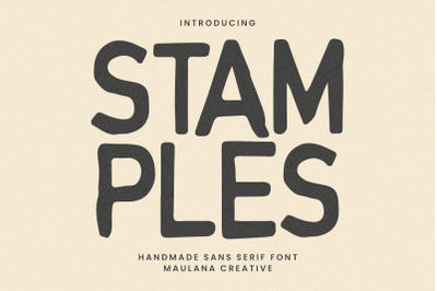 Stamples Handmade Sans Serif Font