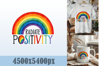Radiate Positivity Rainbow Art