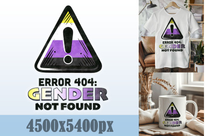 Error 404 Gender Not Found Art