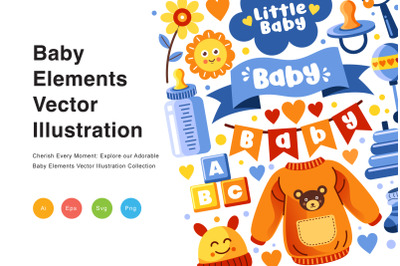 Baby Elements Vector Illustration