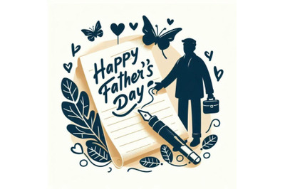 Writing note showing Happy Father s is Day