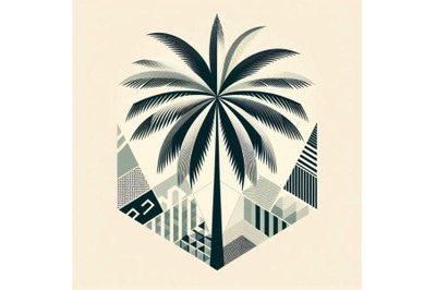 Coconut tree isolated