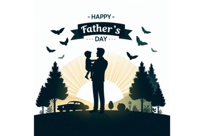 Happy Father`s Day Poster Card Background