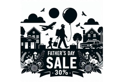 Father`s Day Sale banner or poster design