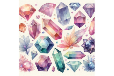 Watercolor gems collection