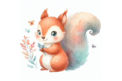 cartoon a squirrel