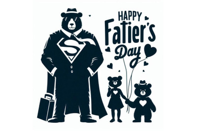 Super bears and greetings. Happy Father`