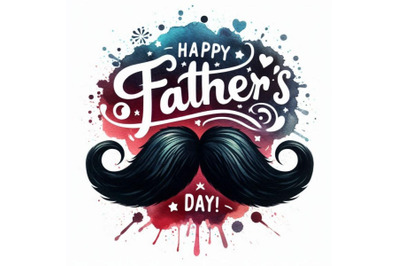 Happy Father`s day! Lettering and mustac