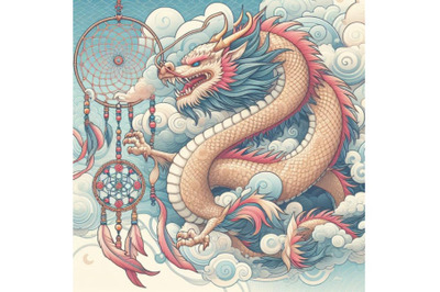 Chinese Dragon and dreamcatcher car