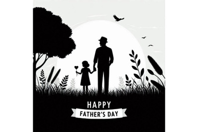 Happy Father`s Day Poster Card Vector Illu