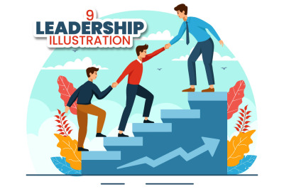 9 Business Leadership Illustration