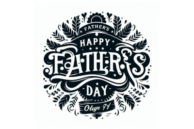 Happy Father`s Day Calligraphy greeting c