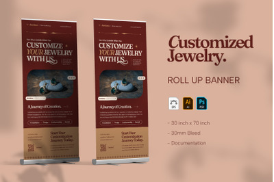 Customized Jewelry - Roll Up Banner