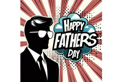 Stylish text Happy Father`s Day on pop-ar