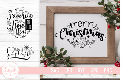 Christmas Decoration Quotes SVG Cut File