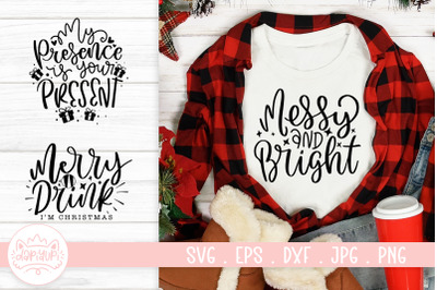 Funny Christmas Quotes SVG Cut File