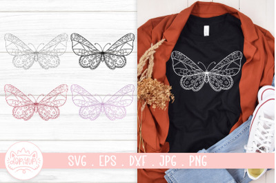 Butterfly Mandala SVG Cut File