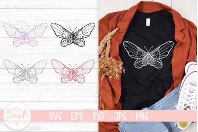 Butterfly Mandala SVG Cut File