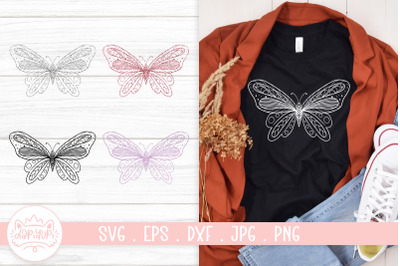 Butterfly Mandala SVG Cut File