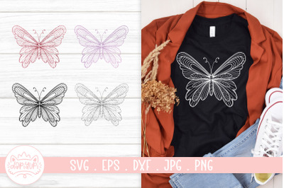 Butterfly Mandala SVG Cut File