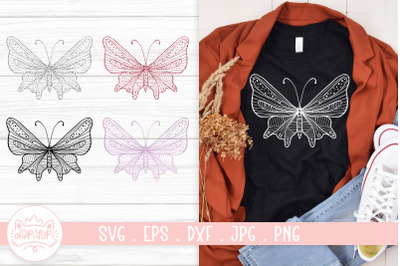 Butterfly Mandala SVG Cut File