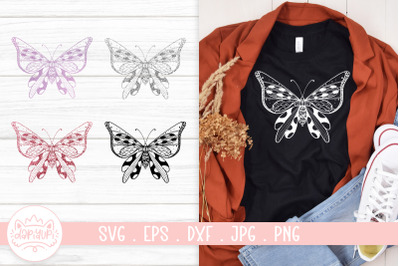 Butterfly Mandala SVG Cut File