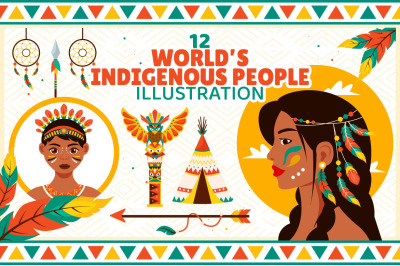 12 World Indigenous People Day Illustration