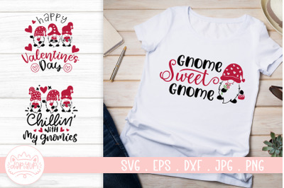 Valentine Gnome Quotes SVG Cut File