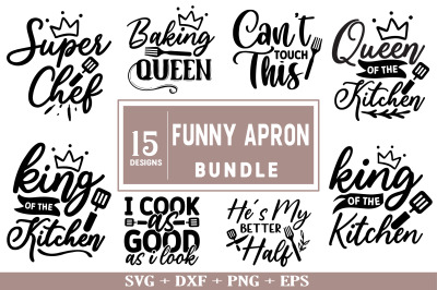 Funny Apron SVG Bundle