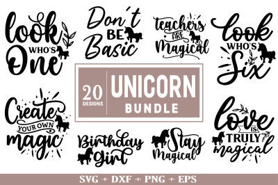 Unicorn SVG bundle