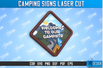 Camping Sign | 3D Decorative Stand | Camping Vibes | Adventure | CNC