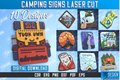 Camping Sign Bundle | 3D Sign Design | Camping Vibes | Adventure | CNC