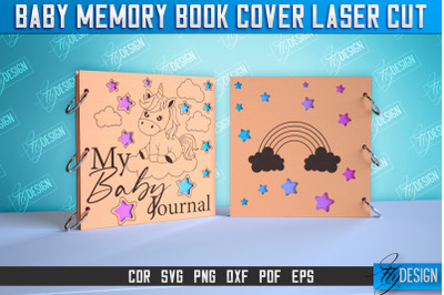 Baby Memory Book Cover | Memory Album Cover | CNC File