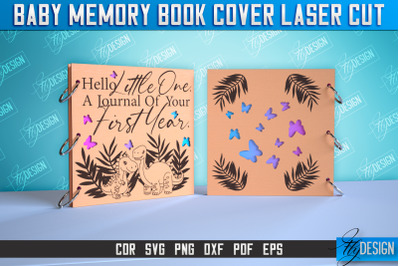 Baby Memory Book Cover | Memory Album Cover | CNC File