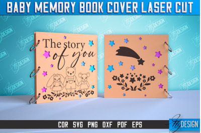 Baby Memory Book Cover | Memory Album Cover | CNC File